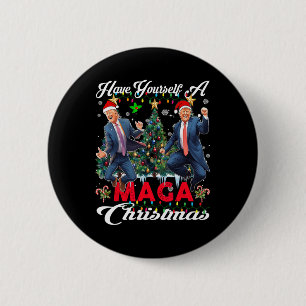 Chapa Redonda De 5 Cm Papá Noel Divertido Trump Ten Un Alegre Mega Chris
