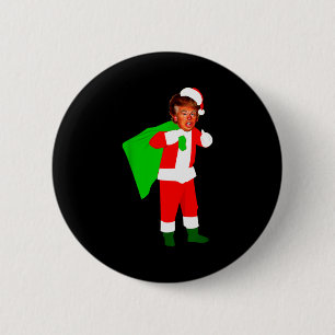 Chapa Redonda De 5 Cm Papá Noel Donald Trump Divertido Navidad Feo Navid