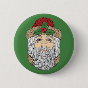 Chapa Redonda De 5 Cm Papá Noel Navidad