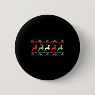 Chapa Redonda De 5 Cm Papá Noel Reno de Navidad Cuerno Navidad Navidad