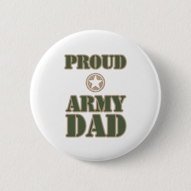 Chapa Redonda De 5 Cm Papá orgulloso del ejército (Anverso)