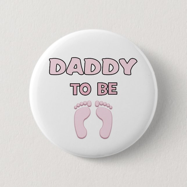 Chapa Redonda De 5 Cm Papá para ser (Chica) (Anverso)