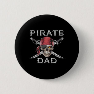 Chapa Redonda De 5 Cm Papá pirata de los hombres