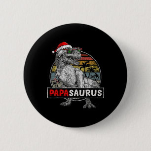 Chapa Redonda De 5 Cm Papa Saurio T Rex Dinosaurio Navidad Familia Juego