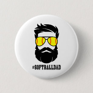 Chapa Redonda De 5 Cm Papá Suave Con Barba Y Gafas De Sol Geniales