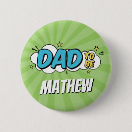 Chapa Redonda De 5 Cm Papá superhéroe del libro de historietas