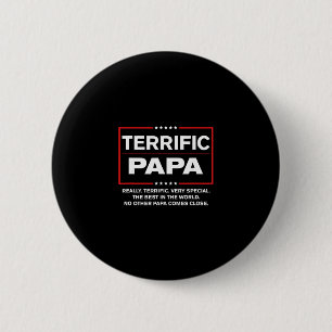 Chapa Redonda De 5 Cm Papa Terífico - Divertido Donald Trump Mejor Papa 