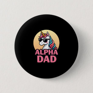 Chapa Redonda De 5 Cm Papá Unicornio Divertido Laufey Hombres Día del Pa