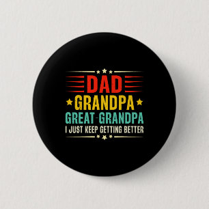 Chapa Redonda De 5 Cm Papá viejo retro abuelo gran abuelo Guay Fathe