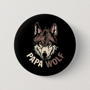 Chapa Redonda De 5 Cm Papa Wolf