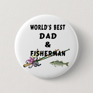 Chapa Redonda De 5 Cm Papá y pescador