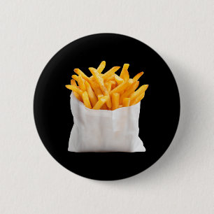 Chapa Redonda De 5 Cm Papas Fritas Freír Divertido Disfraz De Comida De 