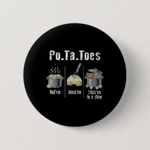 Chapa Redonda De 5 Cm Papas Tatata Graciosa Papa Hervir Em Mash Em Stick