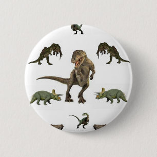Chapa Redonda De 5 Cm Papel de ajuste de dinosaurios
