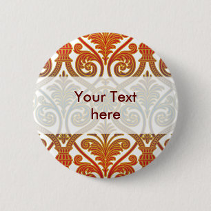 Chapa Redonda De 5 Cm Papel de fondo de pantalla de contorno de damasco 