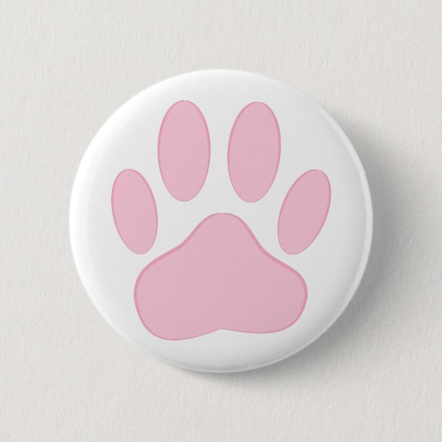 Chapa Redonda De 5 Cm Papel de perro rosado (Anverso)