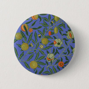 Chapa Redonda De 5 Cm Papel pintado colorido azul granada de William Mor