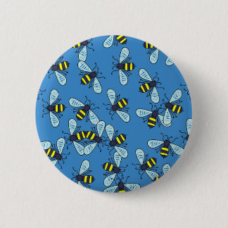 Chapa Redonda De 5 Cm Papel pintado de la abeja