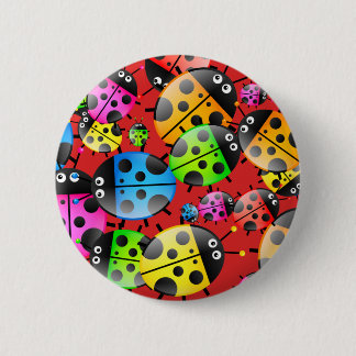 Chapa Redonda De 5 Cm Papel pintado de la mariquita