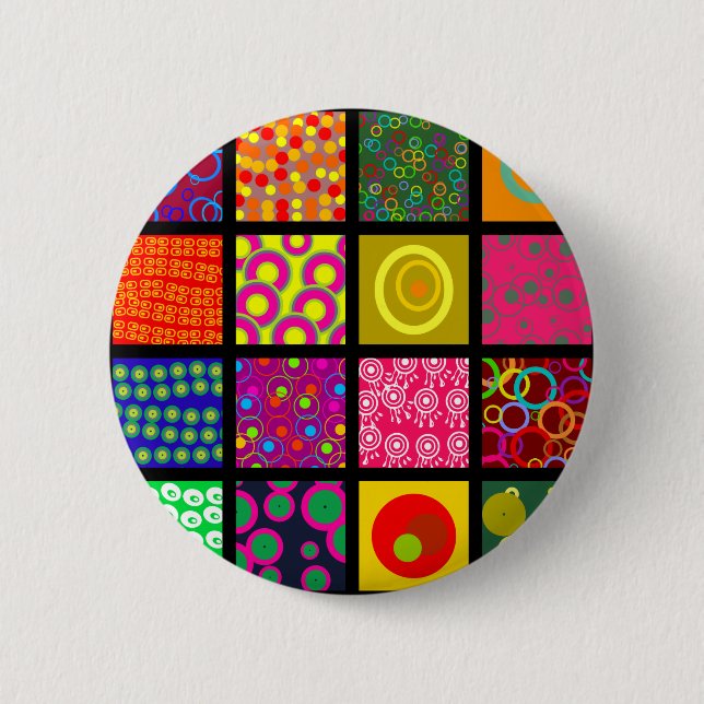 Chapa Redonda De 5 Cm Papel pintado de la teja del círculo (Anverso)