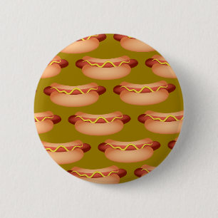 Chapa Redonda De 5 Cm Papel pintado del perrito caliente