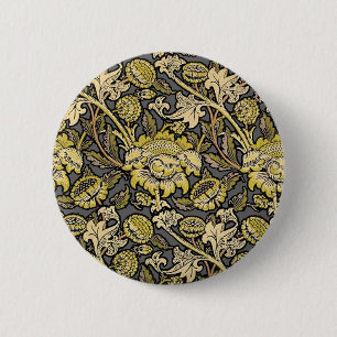 Chapa Redonda De 5 Cm Papel pintado floral de artes y oficios William Mo