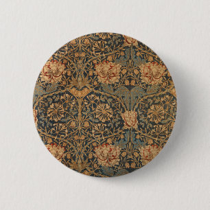 Chapa Redonda De 5 Cm Papel pintado rico de madreselva de William Morris