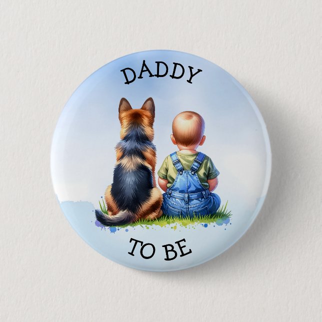 Chapa Redonda De 5 Cm Papi a ser | BABY SHOWER (Anverso)