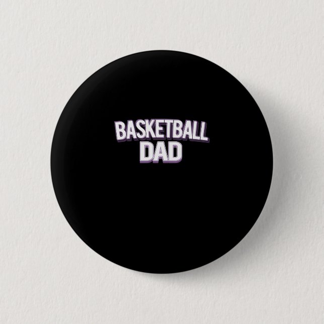 Chapa Redonda De 5 Cm Papi de baloncesto - Papi divertido (Anverso)