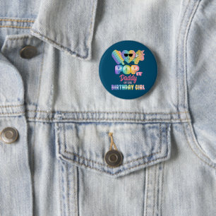 Chapa Redonda De 5 Cm Papi Del Cumpleaños Pop Chica De IT Fiesta Funny
