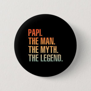 Chapa Redonda De 5 Cm Papi Genial Para Hombres Papá Abuelo Hombre Mito L