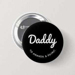 Chapa Redonda De 5 Cm Papi niños nombra guión del día del padre moderno