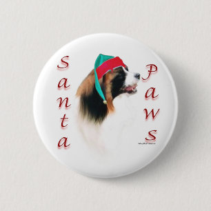 Chapa Redonda De 5 Cm Papillon Santa Paws