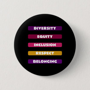 Chapa Redonda De 5 Cm Paquete Respeto de inclusión de equidad de diversi