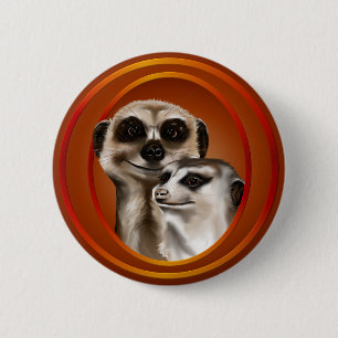 Chapa Redonda De 5 Cm Par-Botones de Meerkat