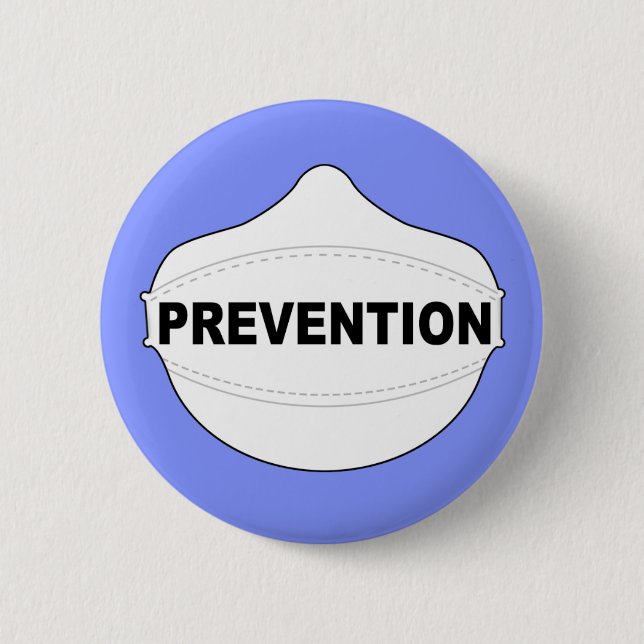 Chapa Redonda De 5 Cm Par de prevención (Anverso)