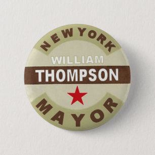 Chapa Redonda De 5 Cm Para alcalde Guillermo Thompson Button de NYC