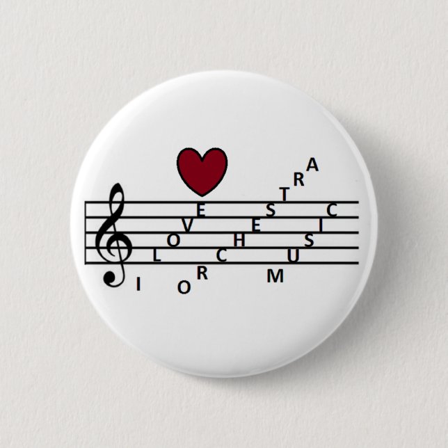 Chapa Redonda De 5 Cm Para el amante de la música orquistra (Anverso)