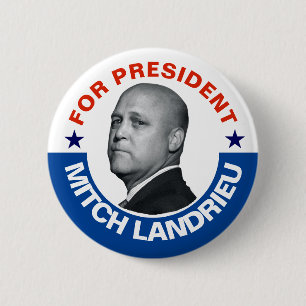 Chapa Redonda De 5 Cm Para el presidente: Mitch Landrieu 2020