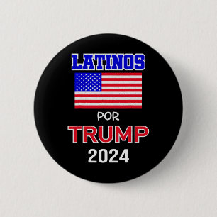 Chapa Redonda De 5 Cm Para el regalo de Trump 2024 - Latinos por Trump