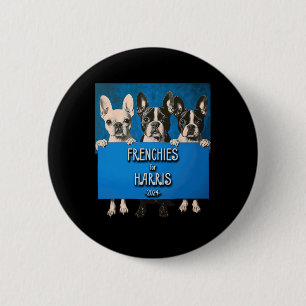 Chapa Redonda De 5 Cm Para Harris 2024 Adorable Bulldog Campaign Art