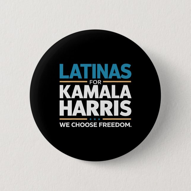 Chapa Redonda De 5 Cm Para Kamala Harris 2024 Elegimos Libertad (Anverso)