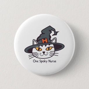 Chapa Redonda De 5 Cm Para los fans de la línea felina, un gato de enfer