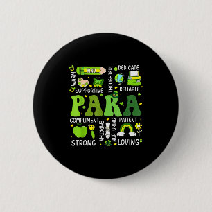 Chapa Redonda De 5 Cm Para maestro día de San Patricios paraprofesional