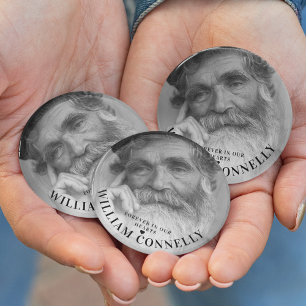 Chapa Redonda De 5 Cm Para Siempre En Nuestro Corazón Fotografiar Funera