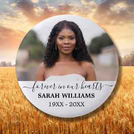 Chapa Redonda De 5 Cm Para Siempre En Nuestro Corazón Personalizado Foto