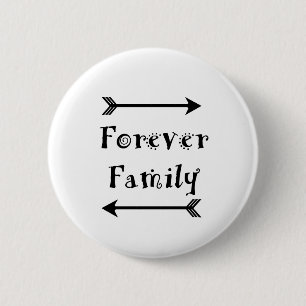 Chapa Redonda De 5 Cm Para siempre familia - diseño de Adpotion