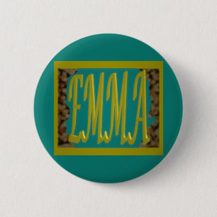CHAPA REDONDA DE 5 CM PARA UN CHICA LLAMADO EMMA MARINE BLUE PEBBLES