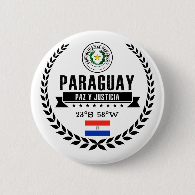 Chapa Redonda De 5 Cm Paraguay (Anverso)