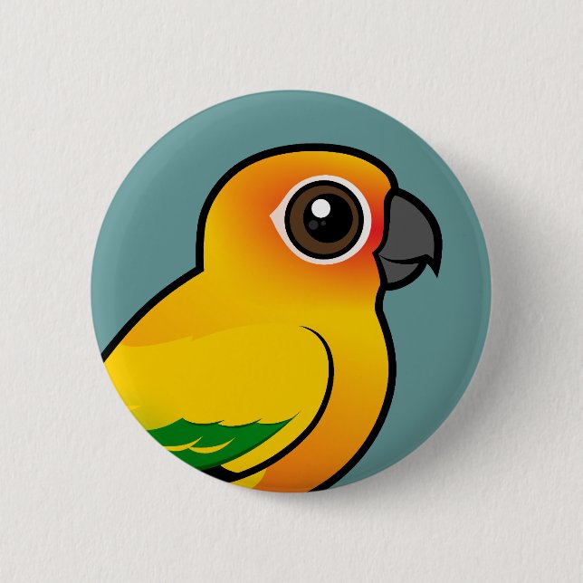 Chapa Redonda De 5 Cm Parakeet de Birdorable Sun (Anverso)